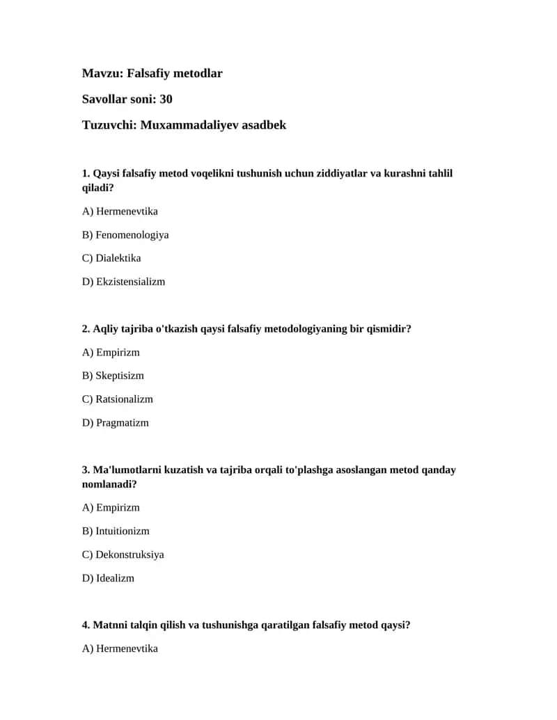 Falsafiy metodlar