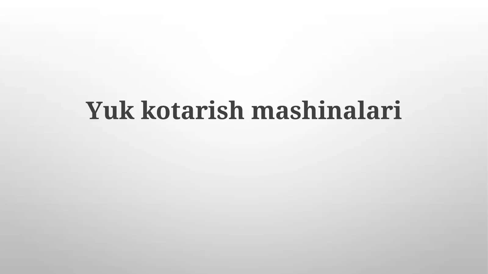 Forkliftlarni texnik xizmat ko'rsatish