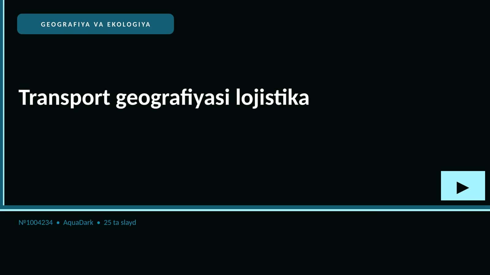 Transport geografiyasi lojistika