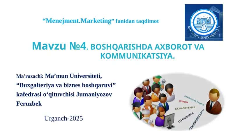 "Menejment.Marketing" fanidantakdimot