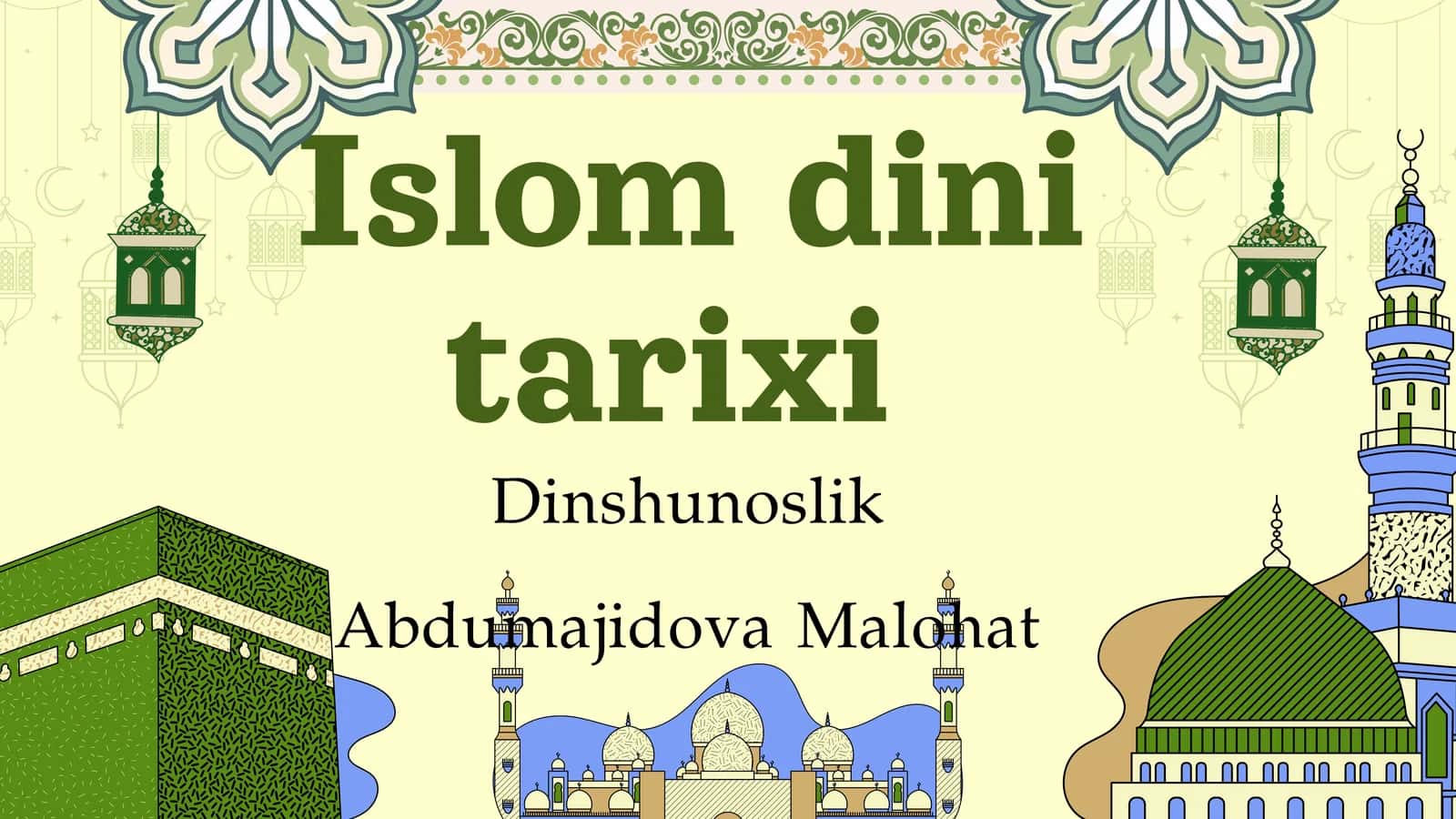 Islom dini tarixi