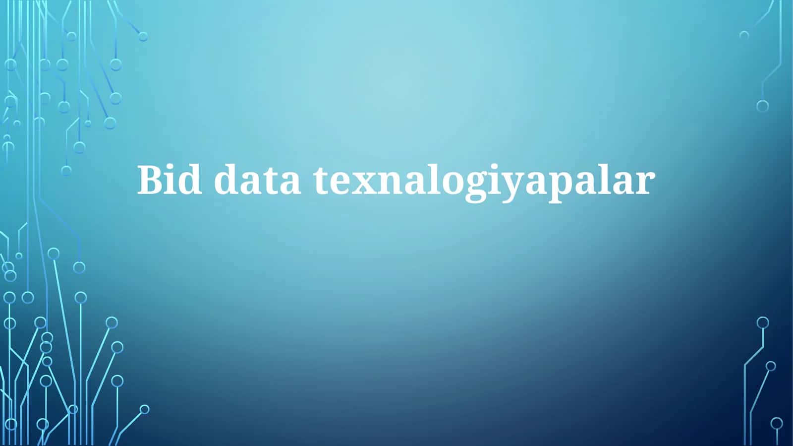 Bid datatexnalogiyapalar