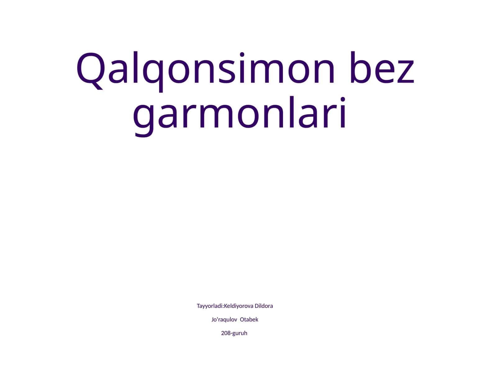 Qalqonsimon bez garmonlari