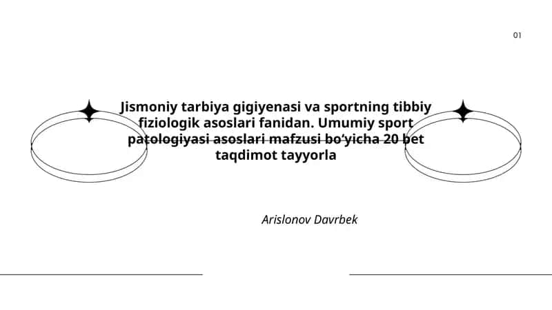 Jismoniy tarbiya gigiyenasi va sportning tibbiy fiziologik asoslari
