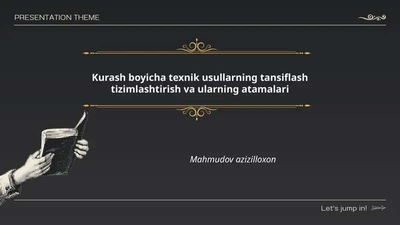 Kurash boyicha texnik usullarning tansiflash tizimlashtirish va ularning atamalari