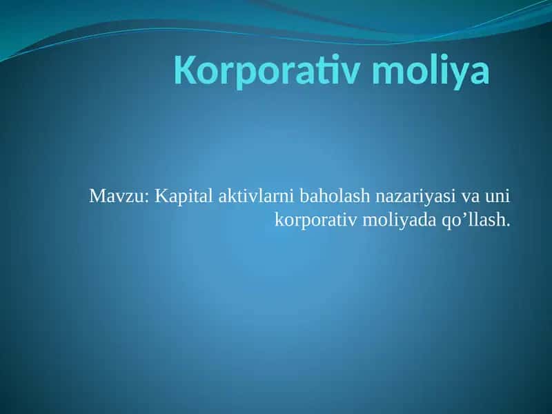 kapital aktivlar