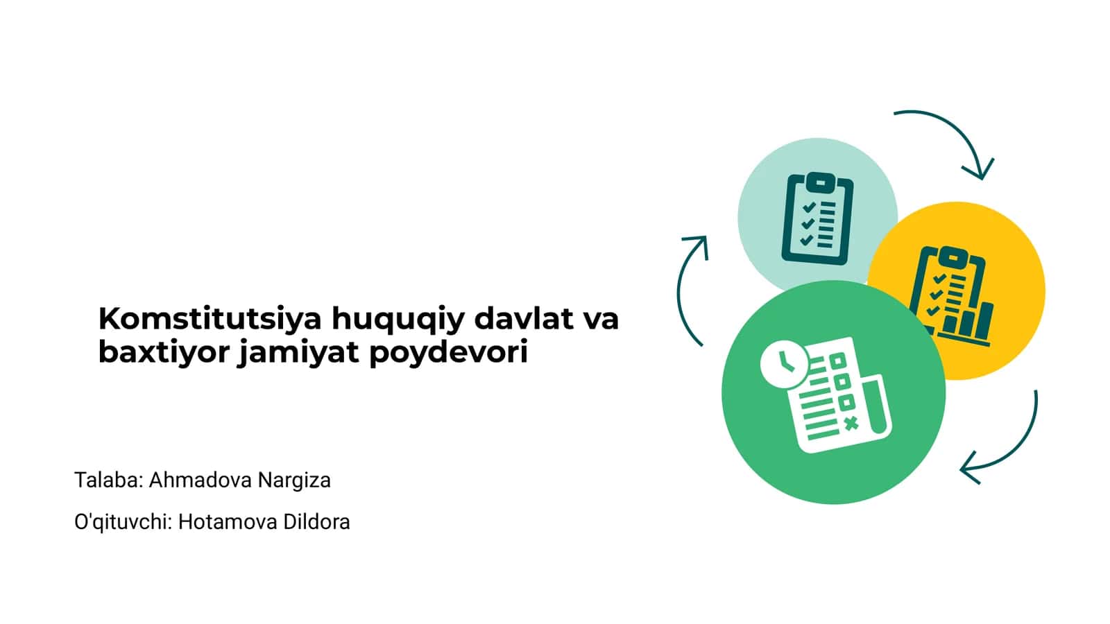 Konstitutsiya huquqiy davlat va baxtiyor jamiyat poydevori
