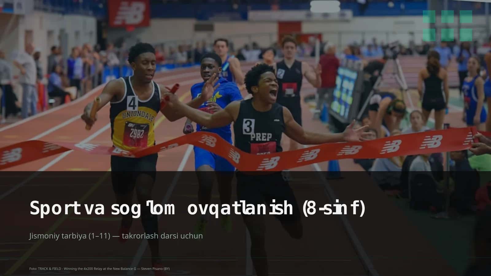 Sport va sog'lom ovqatlanish (8-sinf)