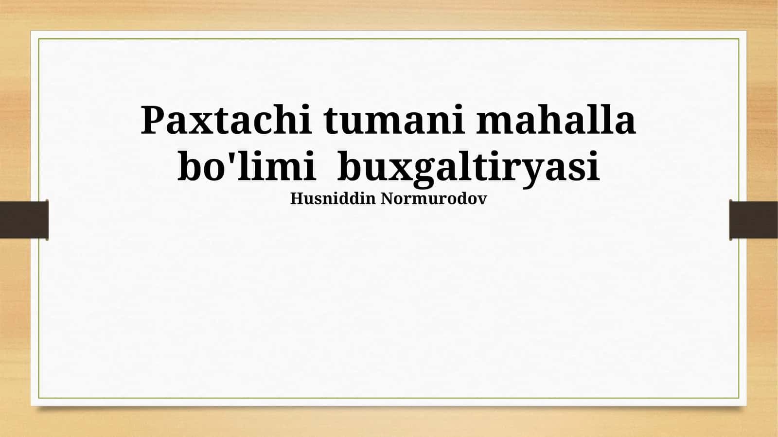 Moliyaviy Hisobotlar va Tahlillar