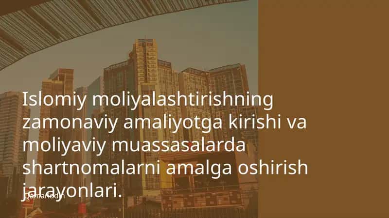 Islomiy Moliyalashtirish Tamoyillari