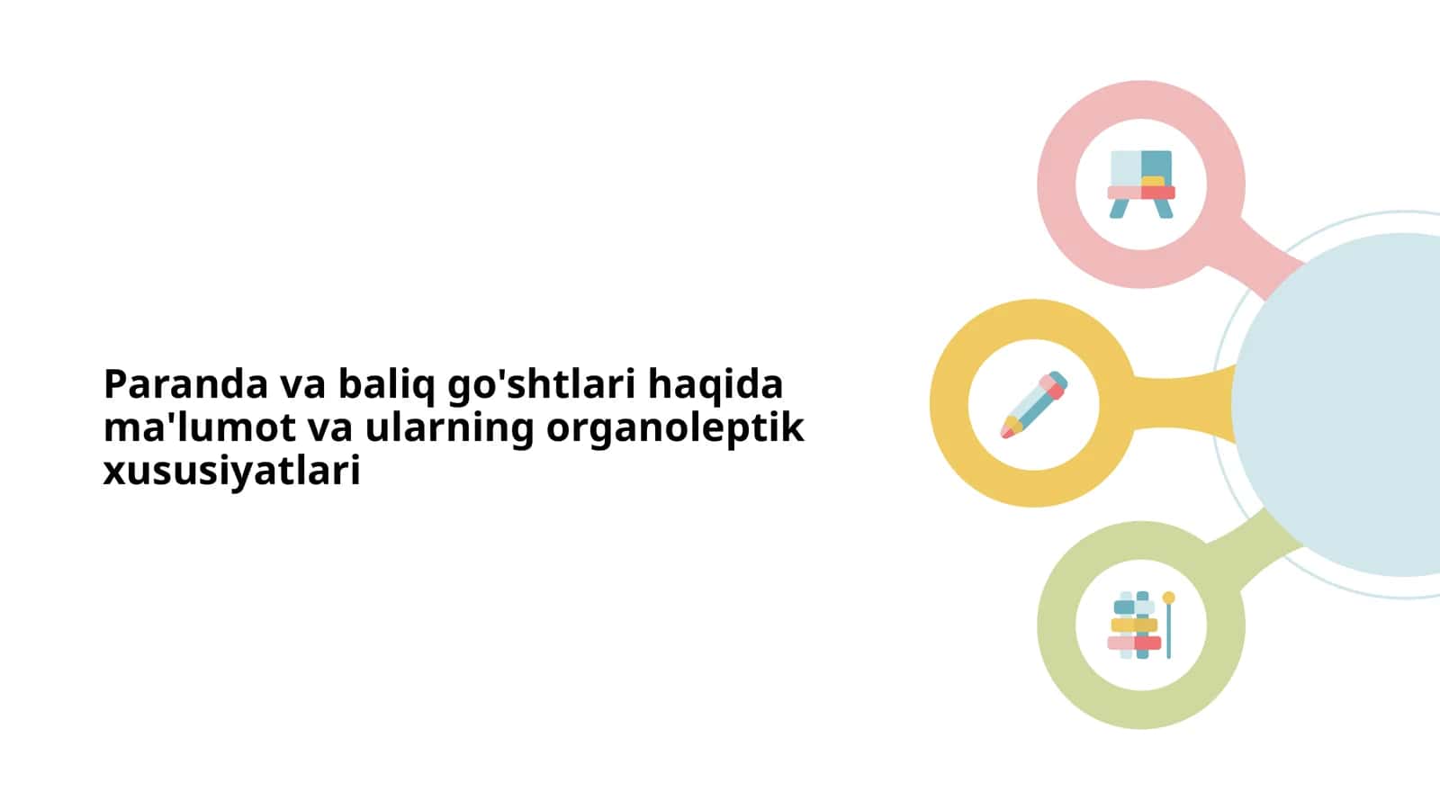 Paranda va baliq go'shtlari haqida ma'lumot va ularning organoleptik xususiyatlari