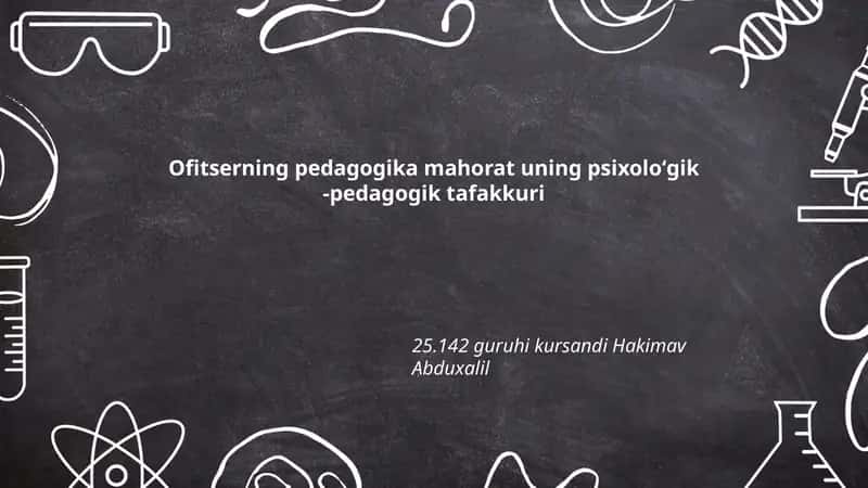 Ofitserning pedagogika mahorati