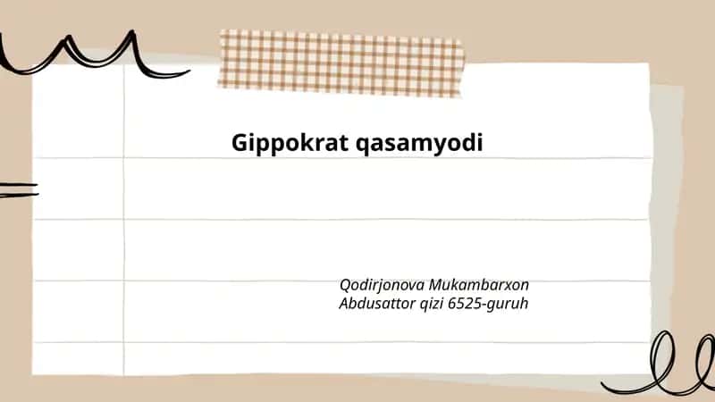 Gippokrat qasamyodi