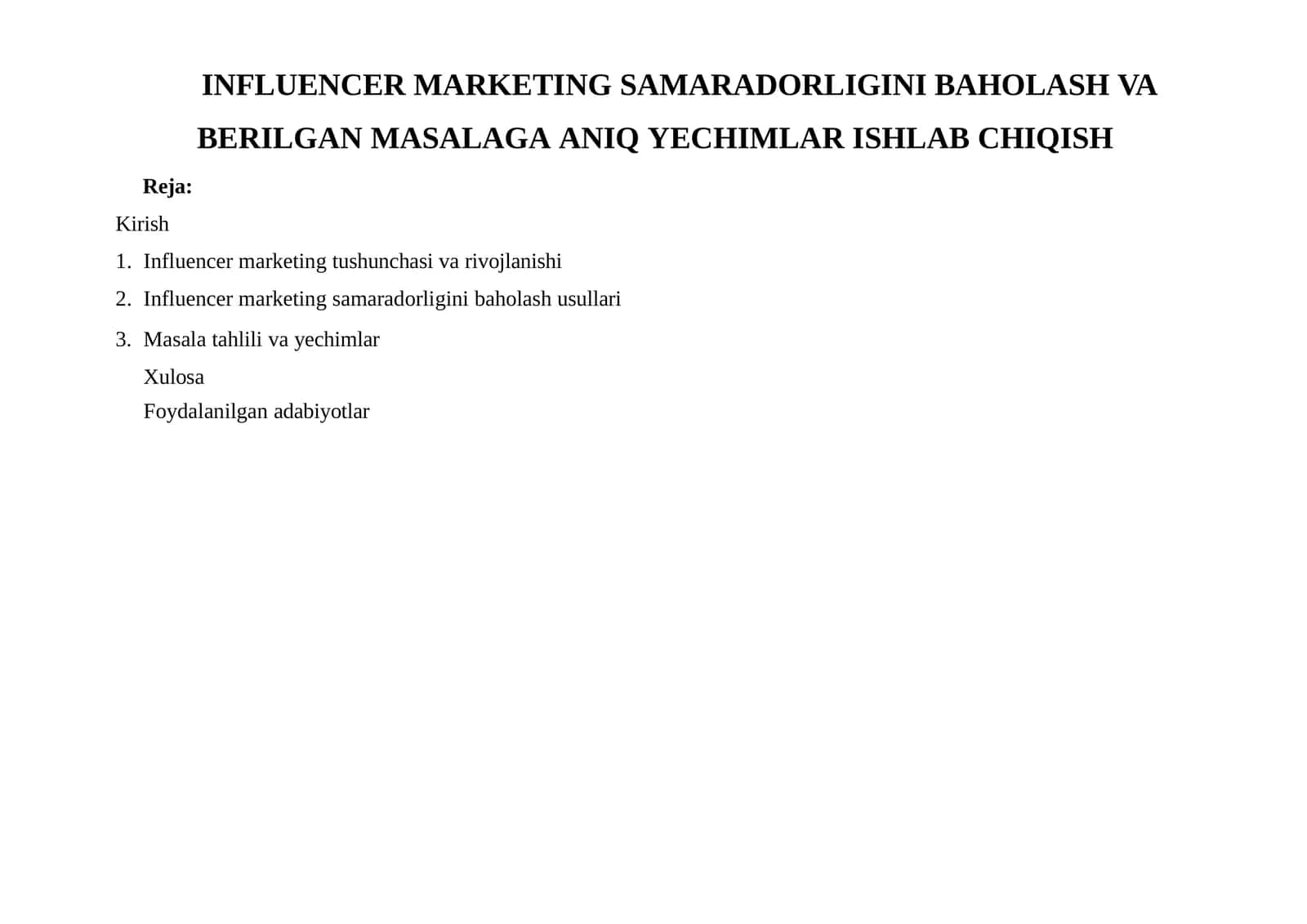 Influencer Marketing Samaradorligi