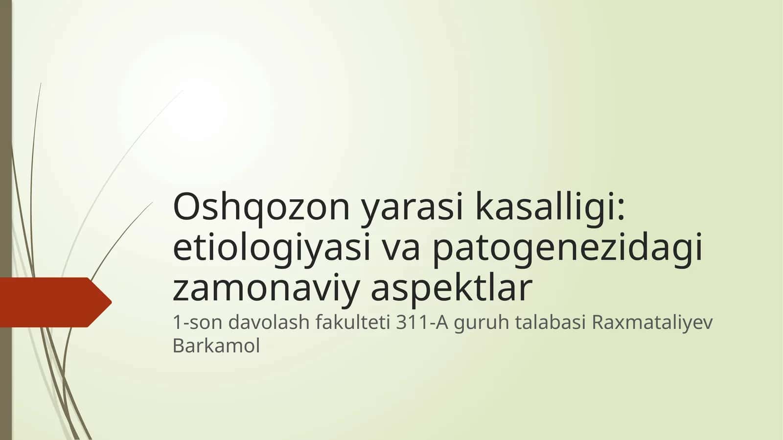oshqozon yara kasalligi