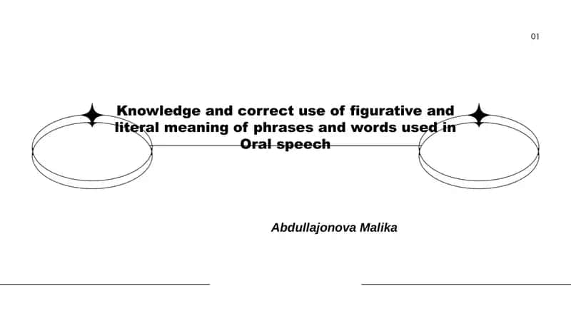 Knowledge and correct use of figurative and literal meaning of phrases and words used in Oral speech