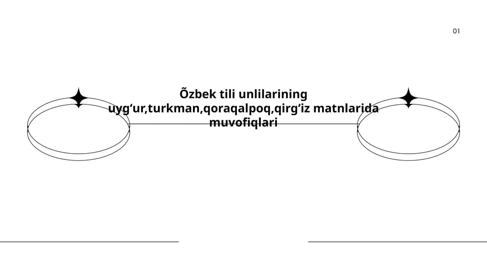 Õzbek tili unlilarining uygʻur, turkman, qoraqalpoq, qirgʻiz matnlarida muvofiqlari