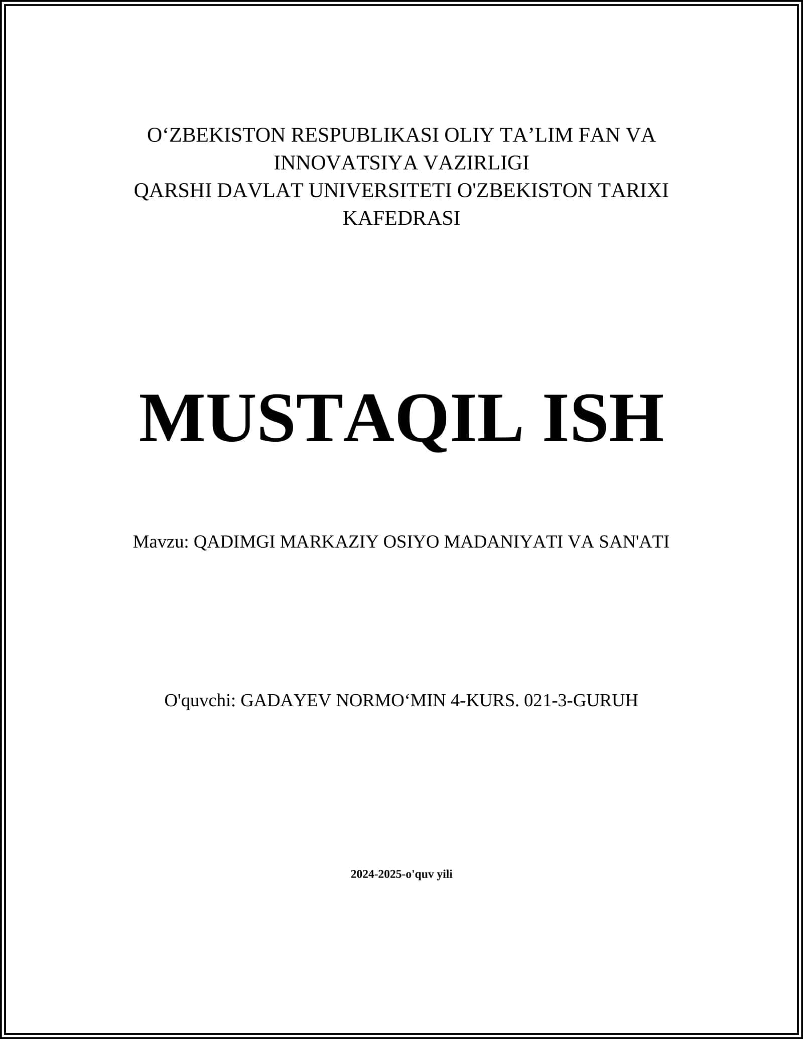 Qadimgi Markaziy Osiyo yozuvi