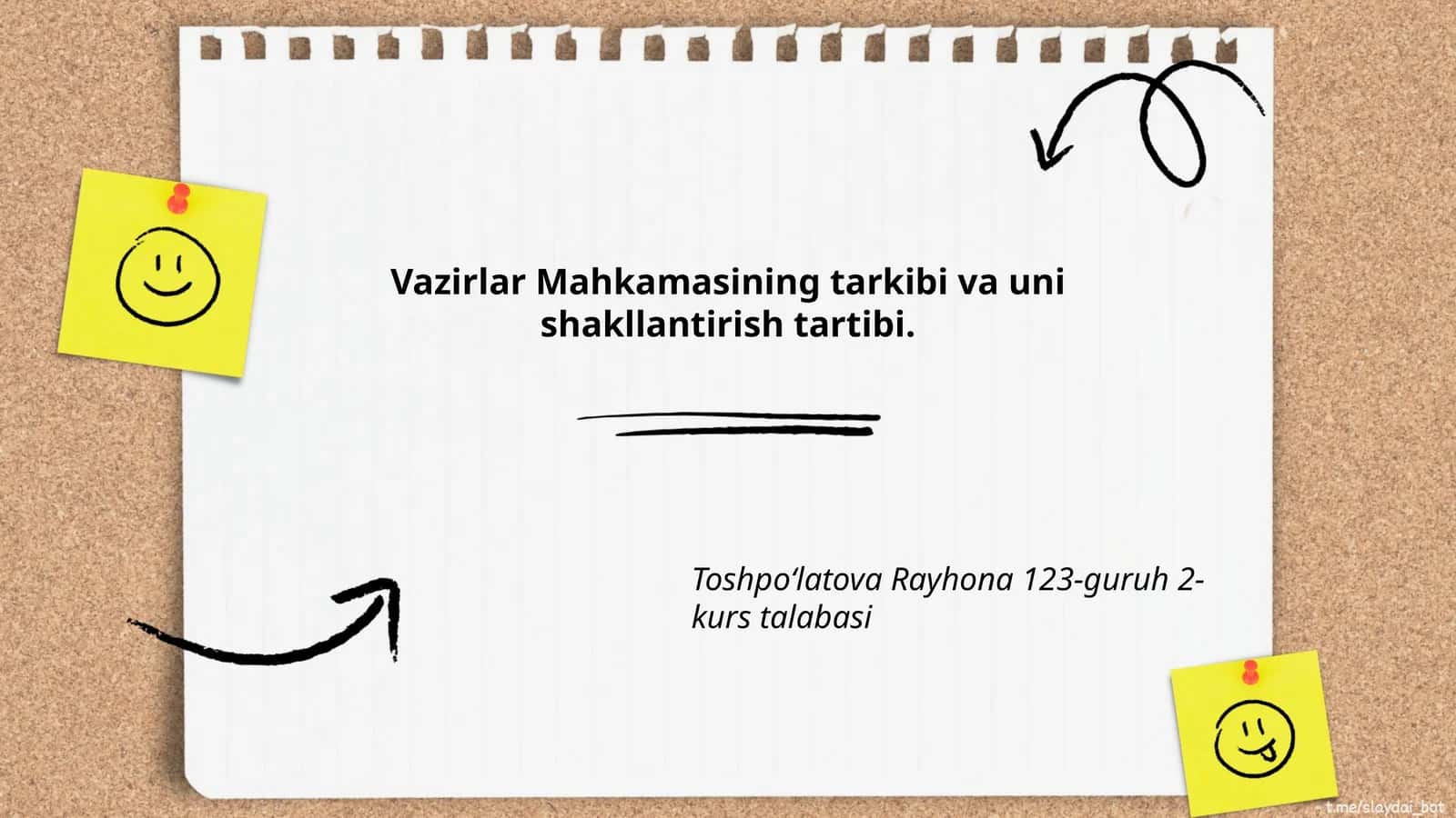 Vazirlar Mahkamasining tarkibi va uni shakllantirish tartibi