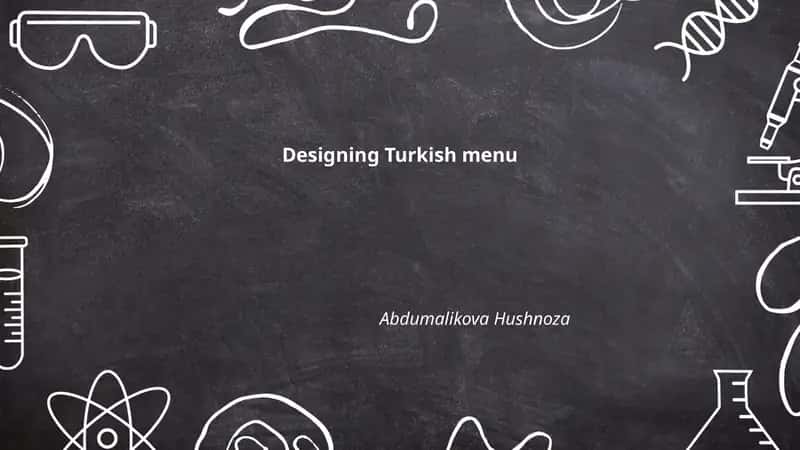 Designing Turkish menu