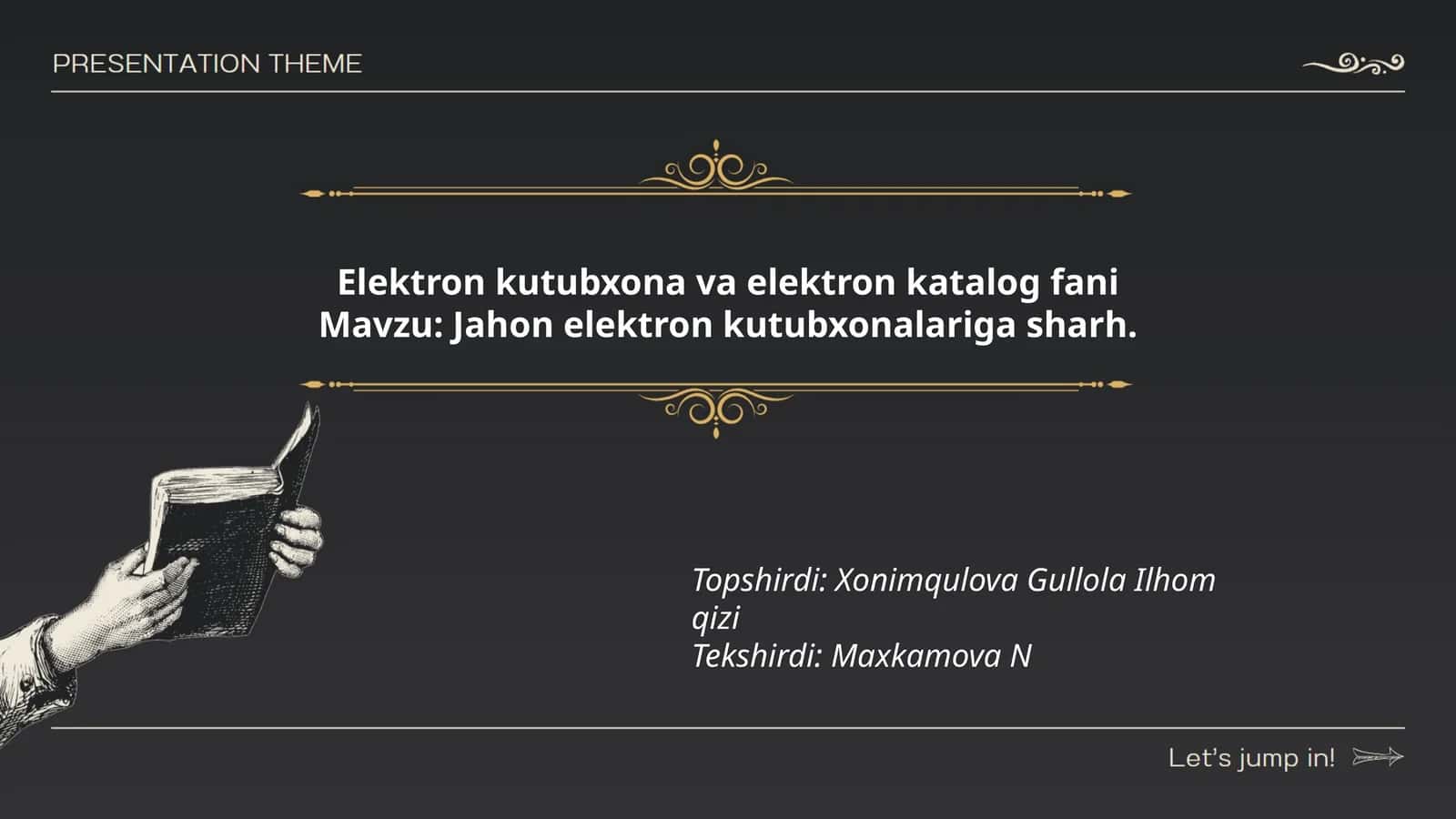 Elektron kutubxona va elektron katalog fani