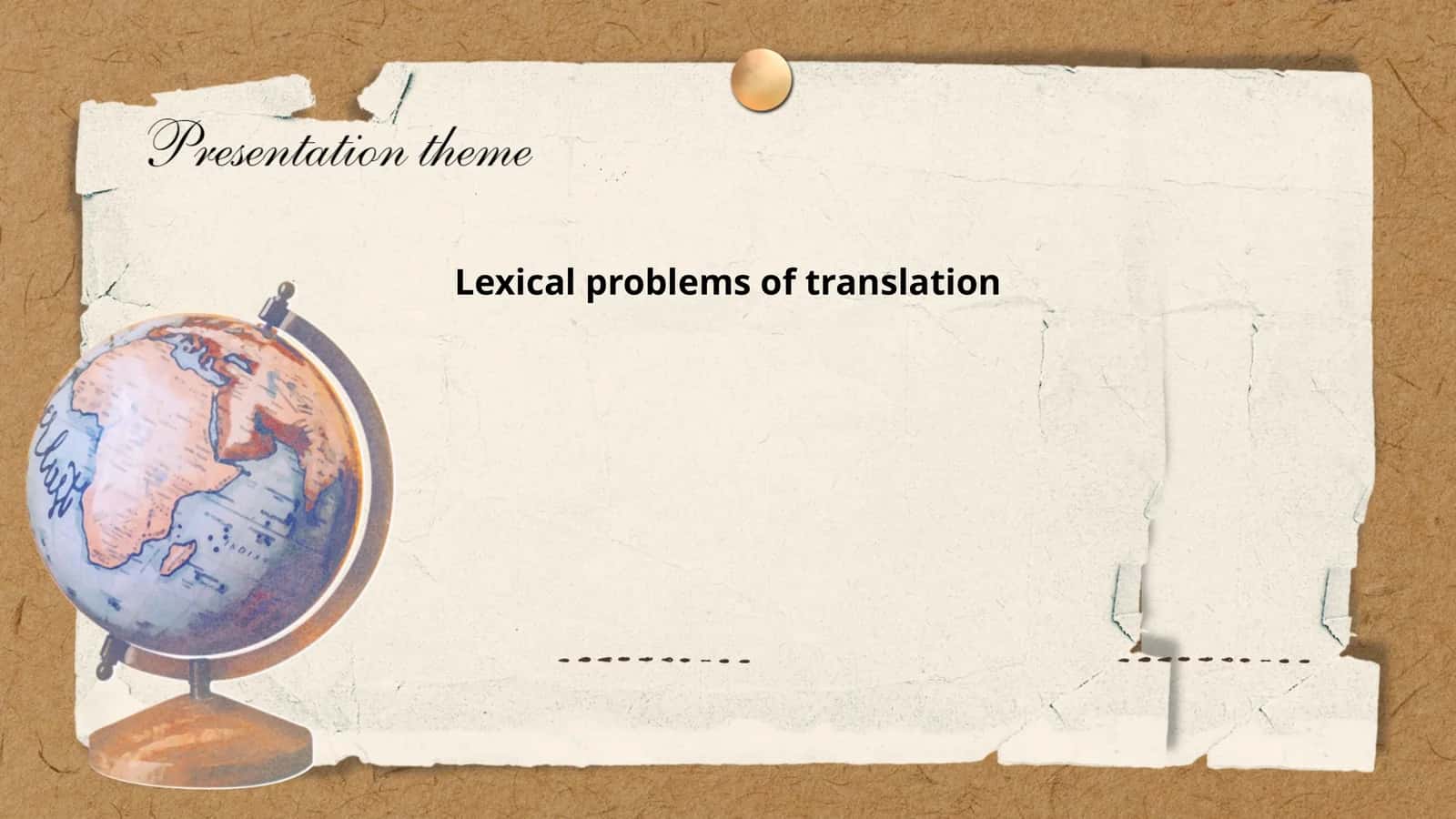 Lexical problems of translation