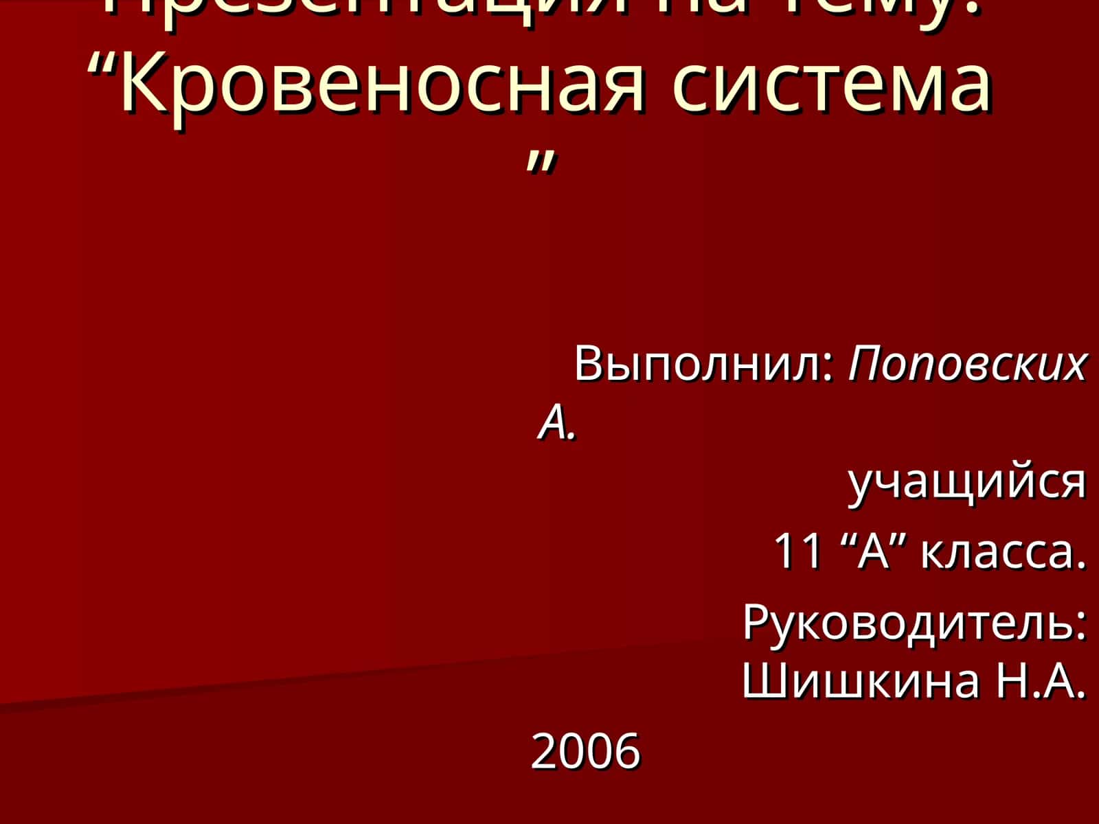Кровеносная система