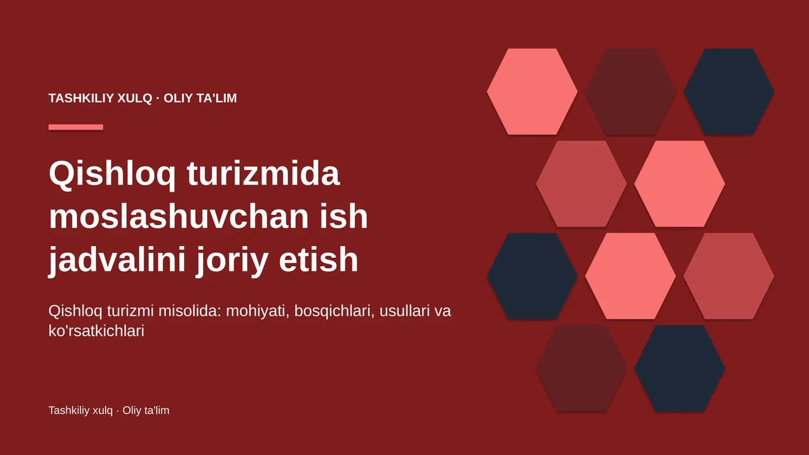 qishloq turizmida moslashuvchan ish jadvalini joriy etish 4027