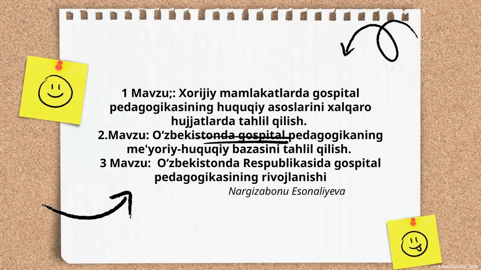 O‘zbekistonda gospital pedagogikasining me'yoriy-huquqiy bazasini tahlil qilish