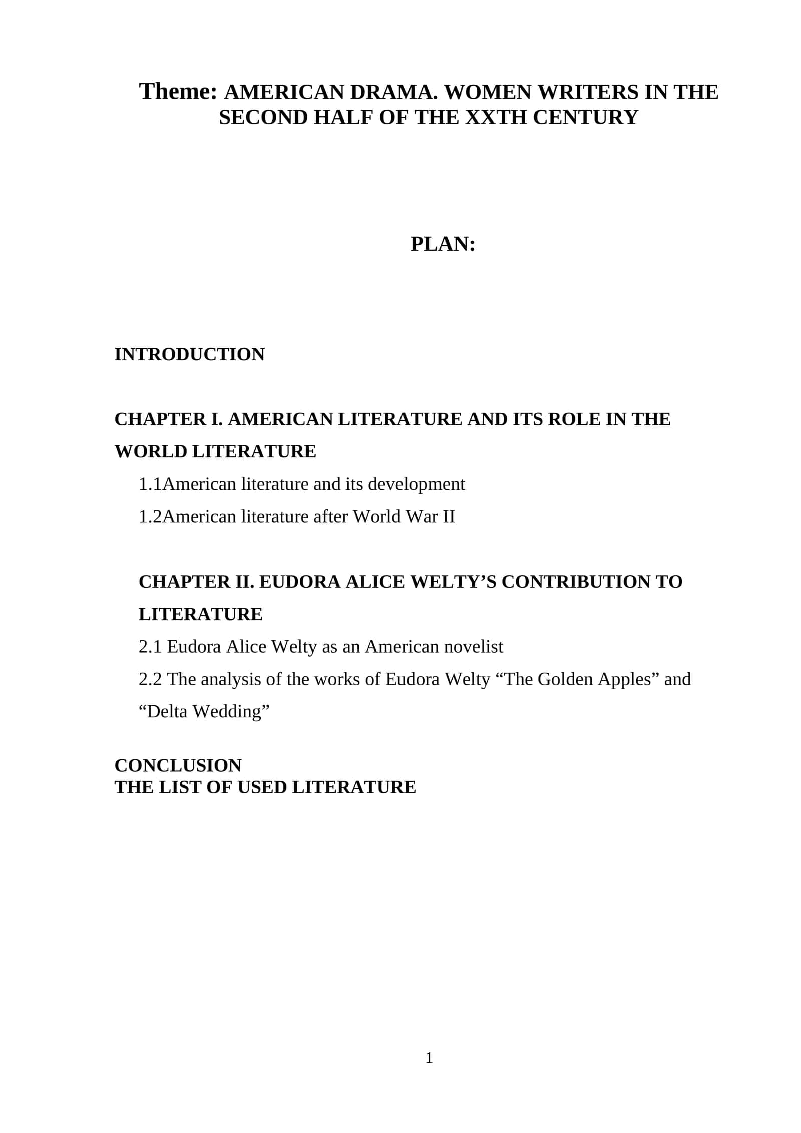 AMERICAN DRAMA. WOMEN WRITERS IN THE SECOND HALF OF THE XXTH CENTURY