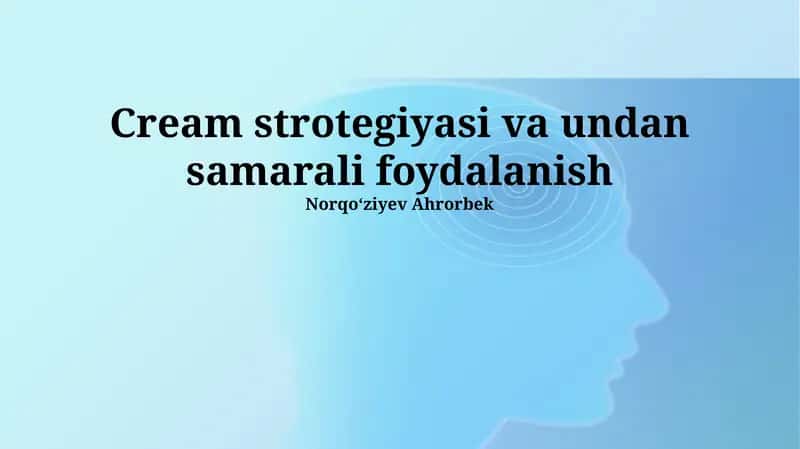 Krem Strategiyasi
