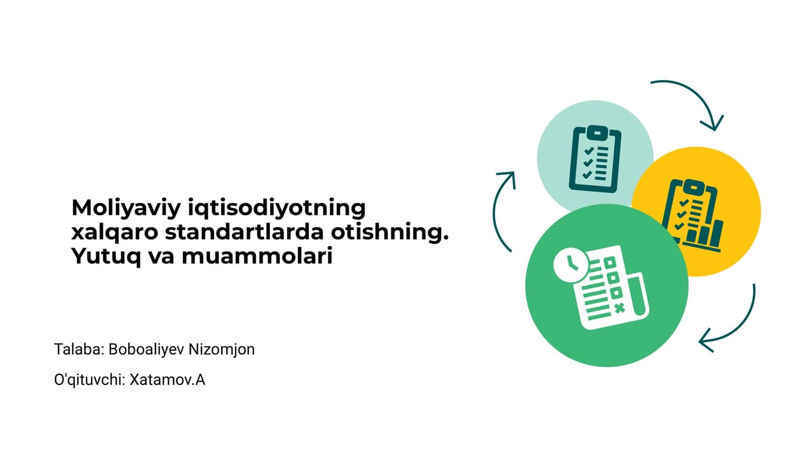 Moliyaviy iqtisodiyotning xalqaro standartlari