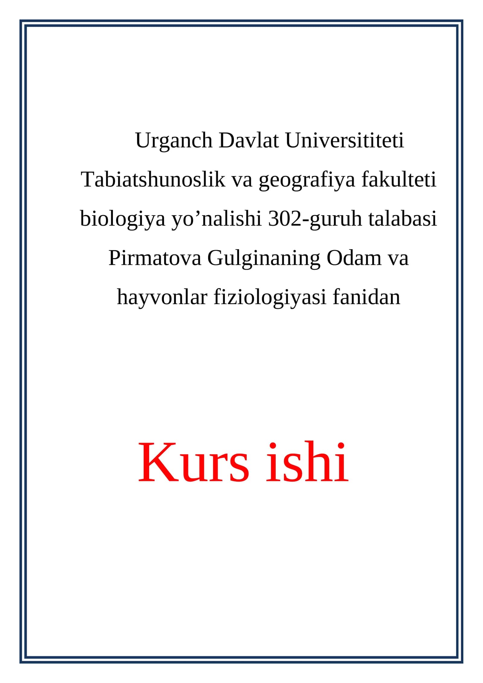 Tana harorati doimiyligining boshqarilishi