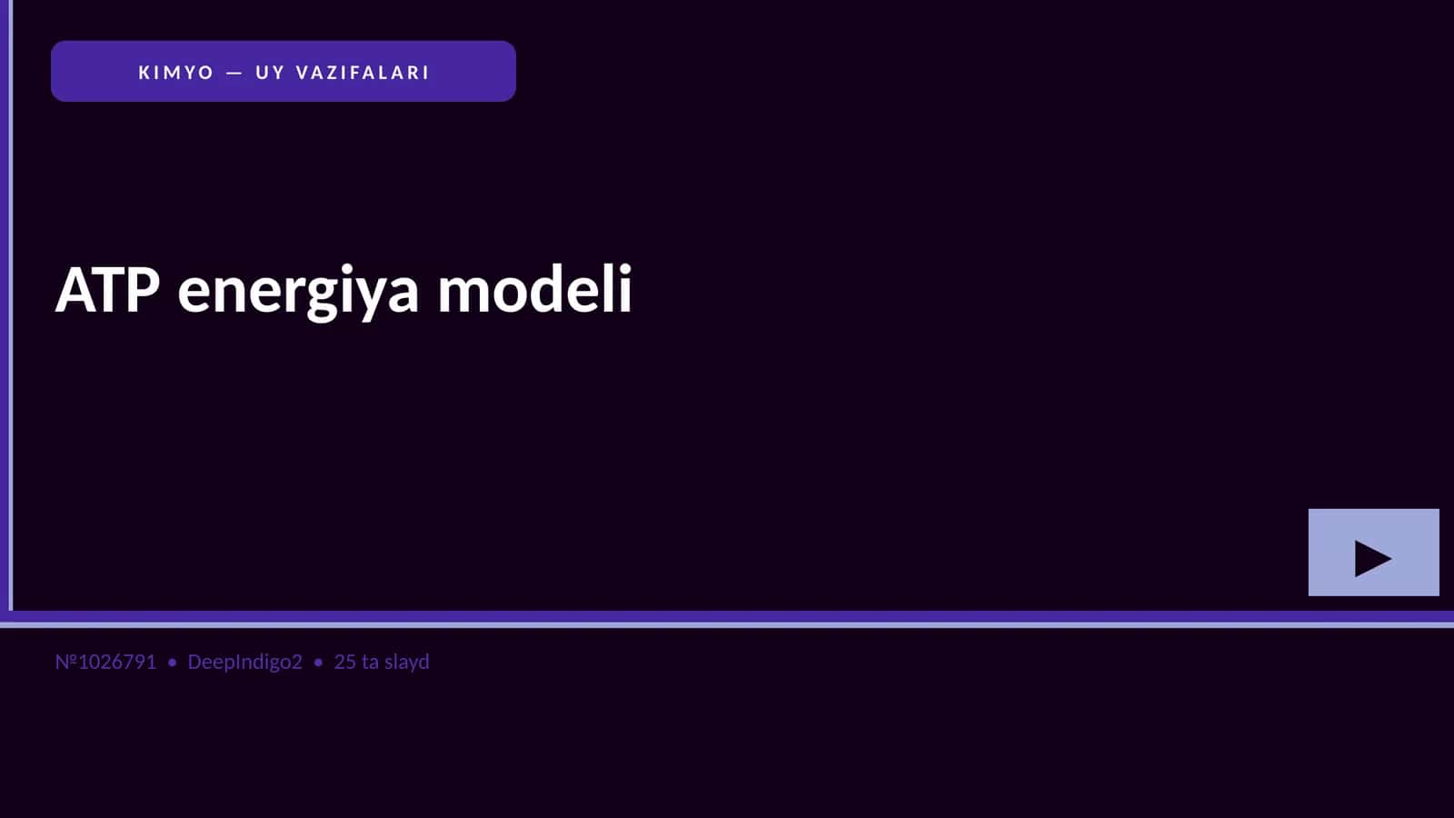 KIMYO — UY VAZIFALARI