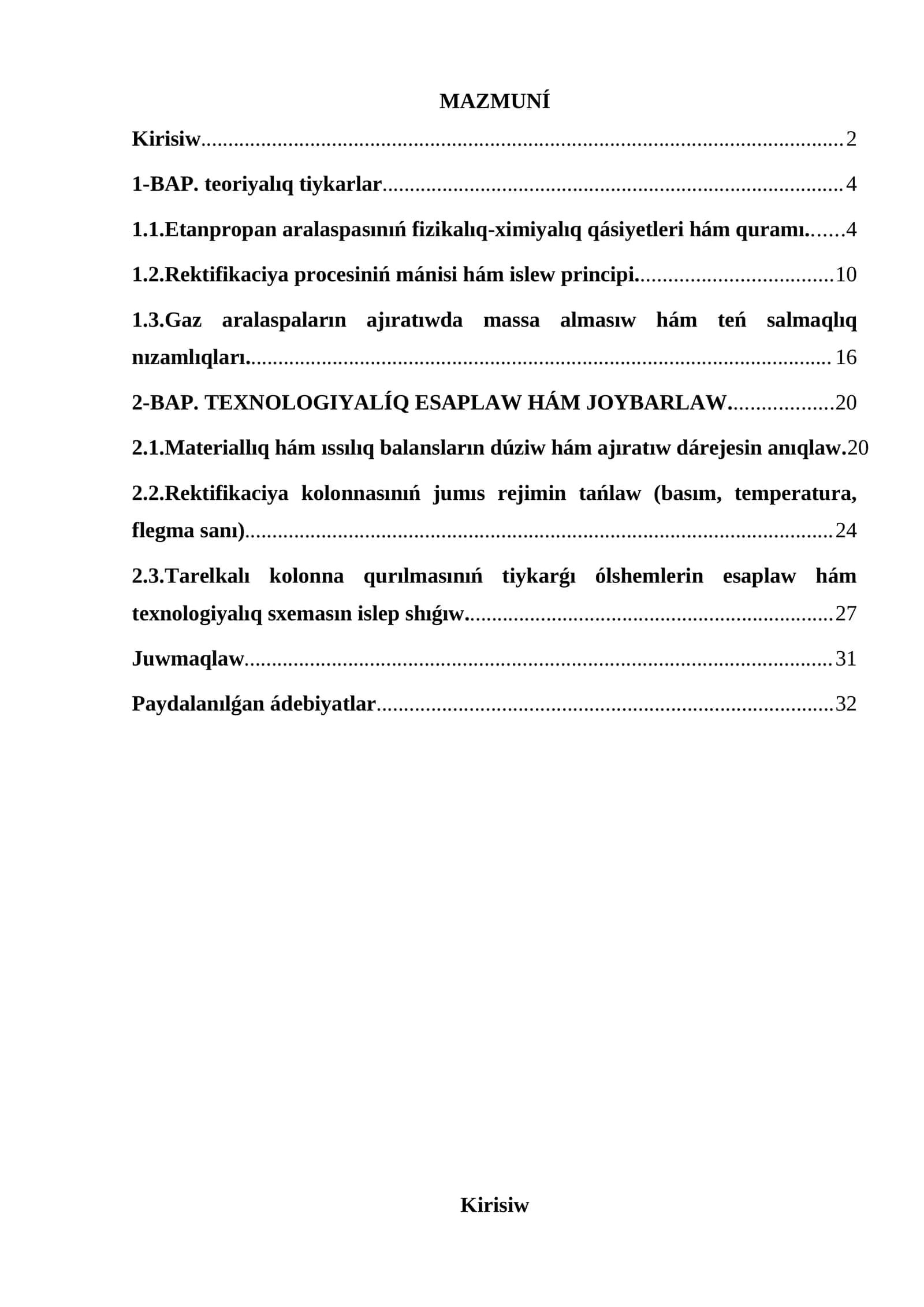 Etanpropan aralaspasınıń fizikalıq-ximiyalıq qásiyetleri hám quramı