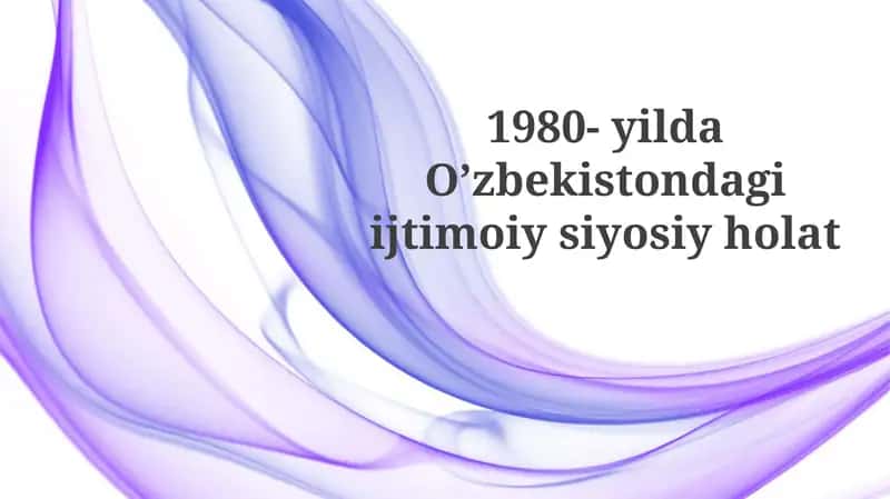 O'zbekistondagi ijtimoiy hayot va madaniyat 1980 yilda