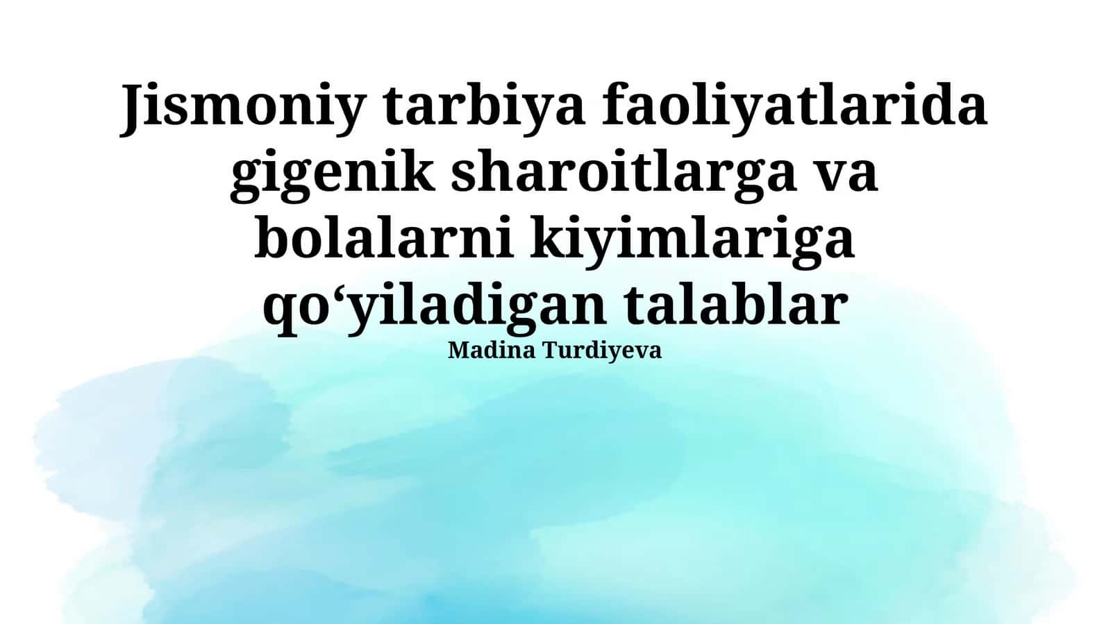 Kiyim-kechak talablari: Umumiy koʻrinish