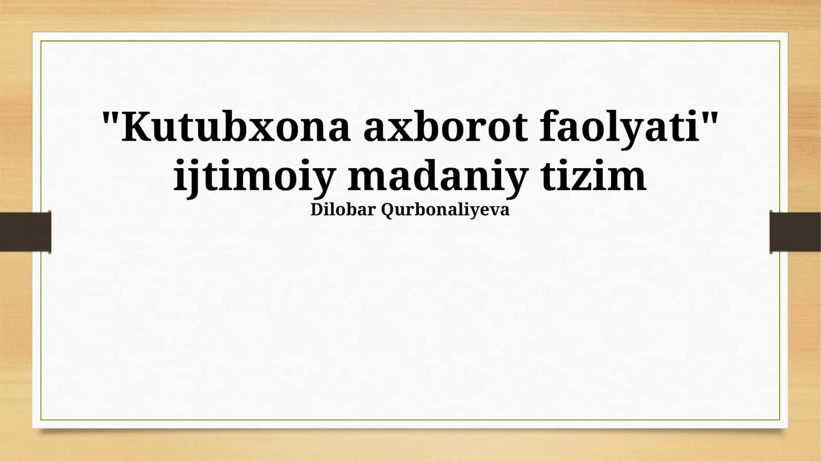 Kutubxona axborot faolyati