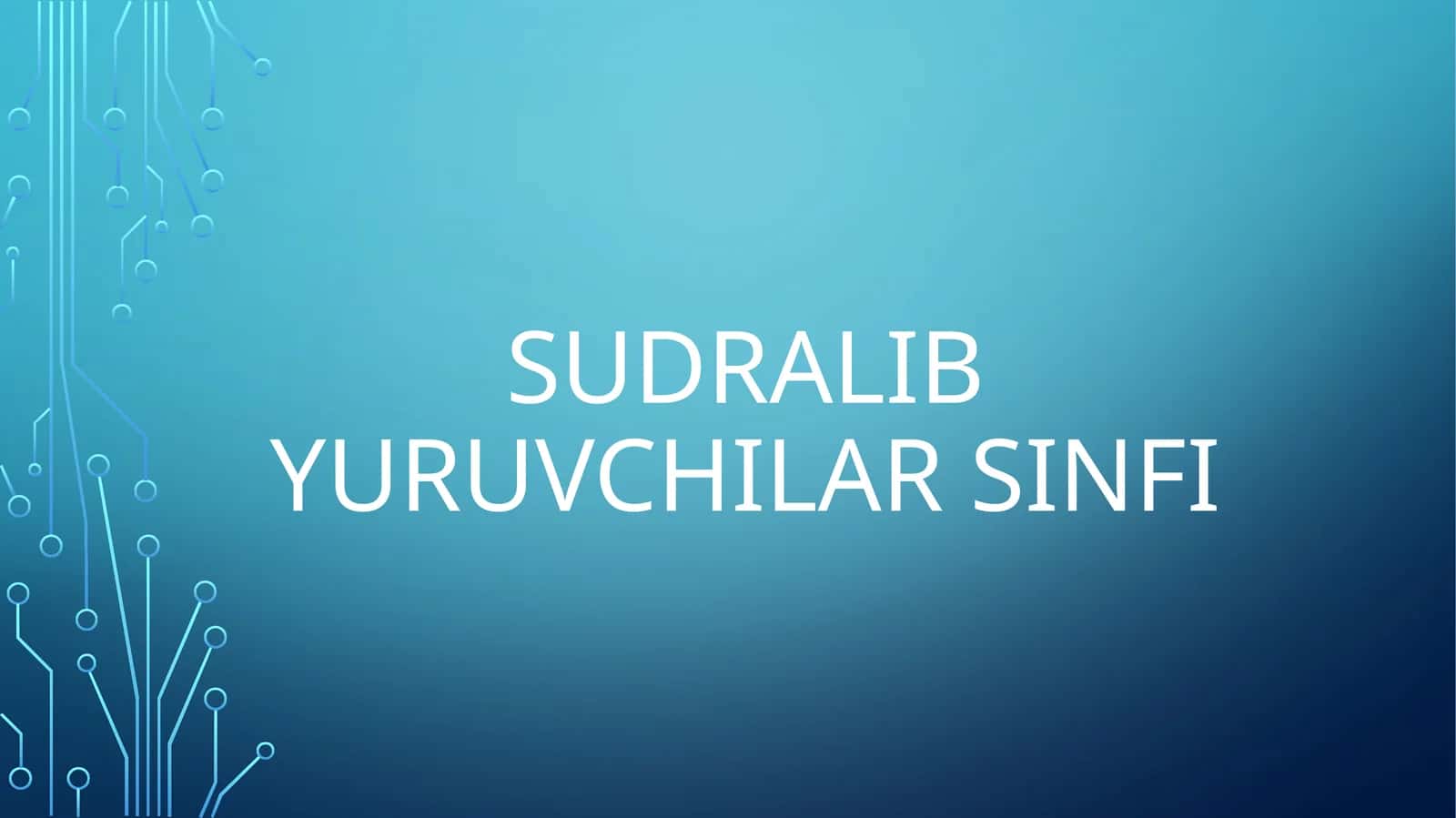 Sudralib yuruvchilar sinfi