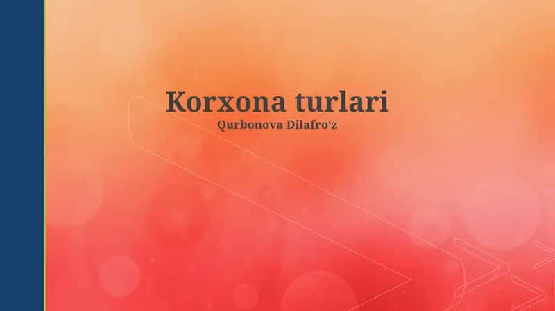 Korxona turlari