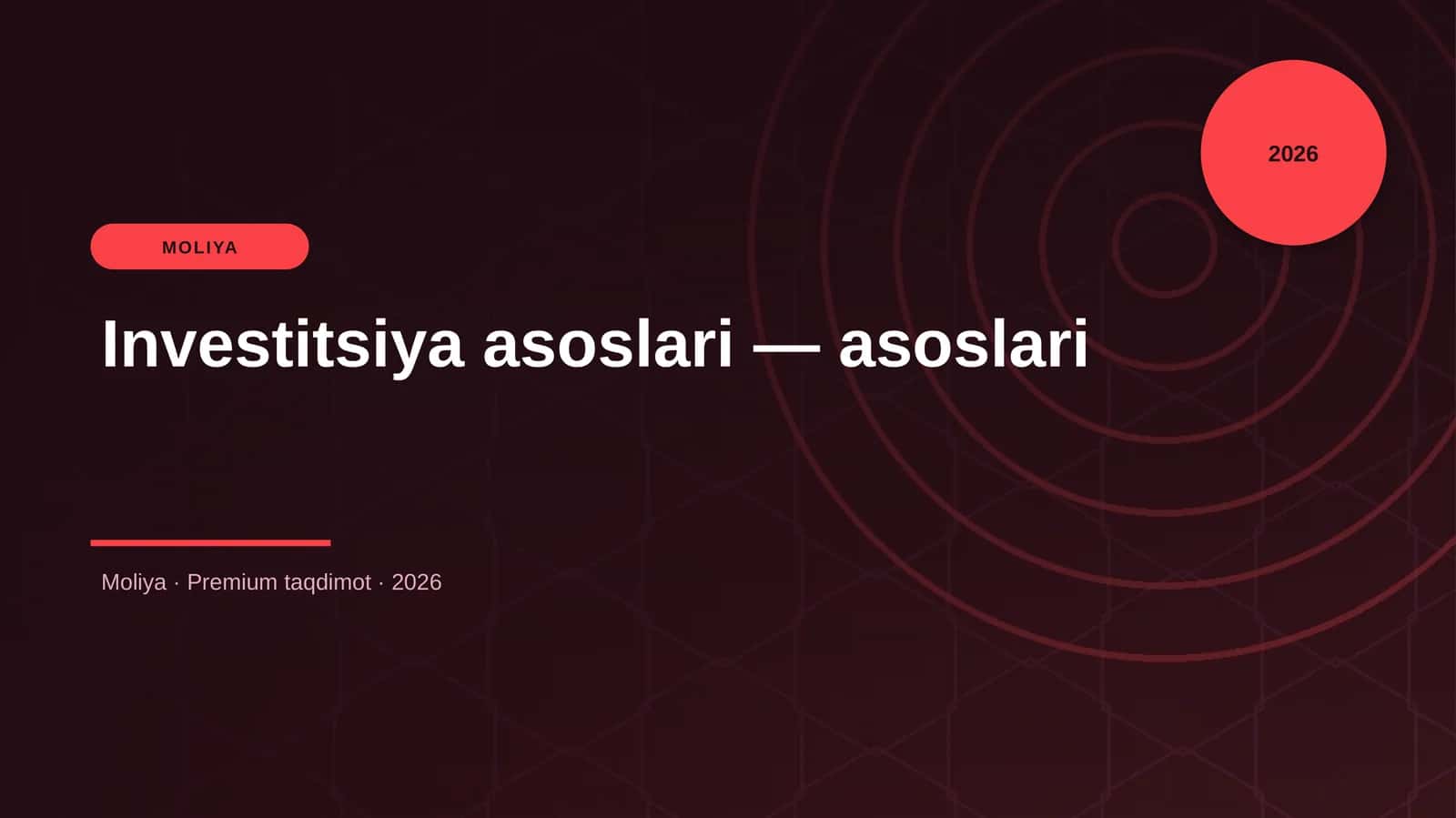Investitsiya asoslari — asoslari