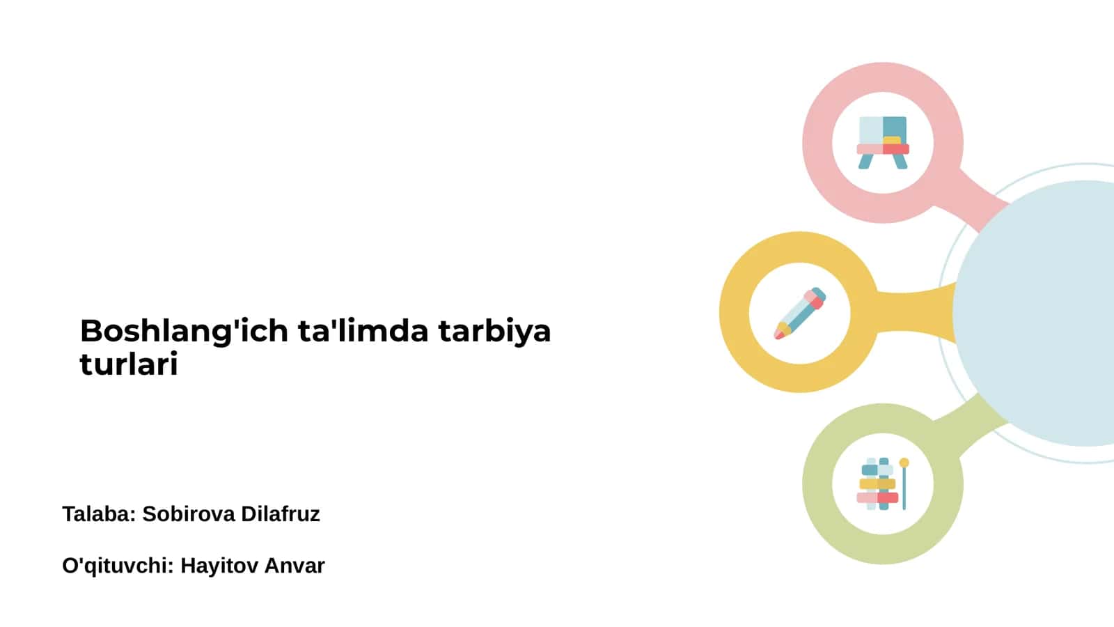 Boshlang'ich ta'limda tarbiya turlari
