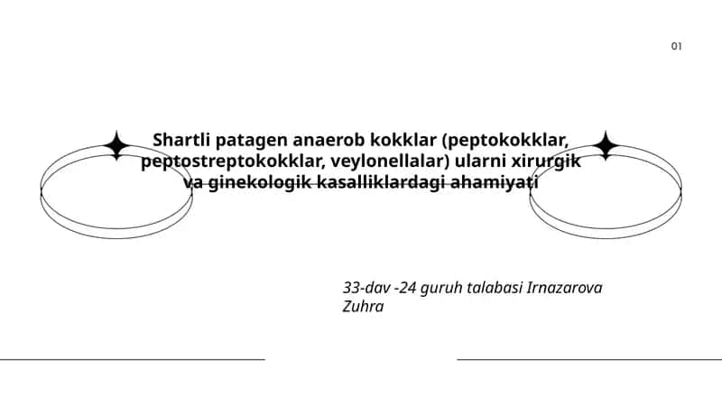 Shartli patagen anaerob kokklar (peptokokklar, peptostreptokokklar, veylonellalar)