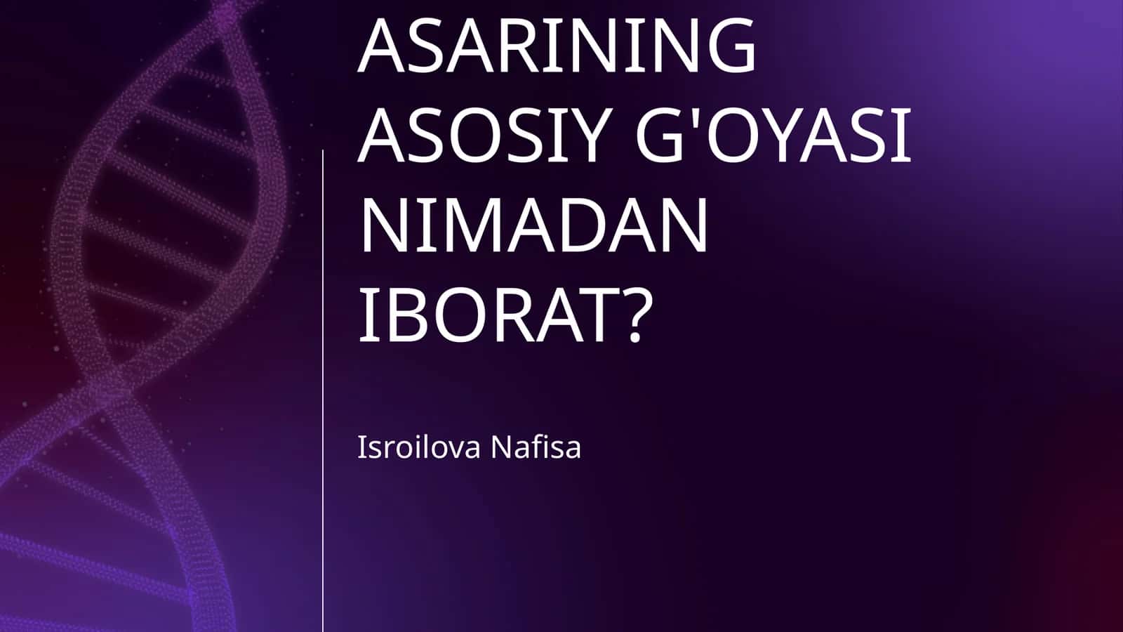 "PHYSIOLOGUS" ASARINING ASOSIY G'OYASI NIMADAN IBORAT?
