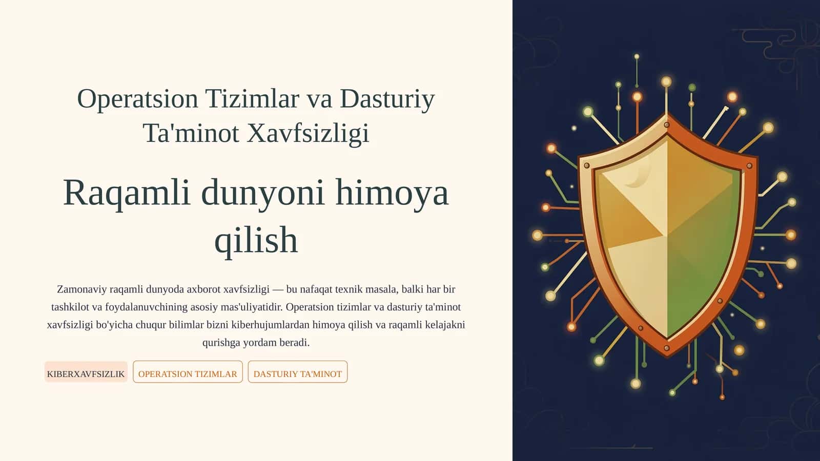 Operatsion Tizimlar va Dasturiy Ta'minot Xavfsizligi