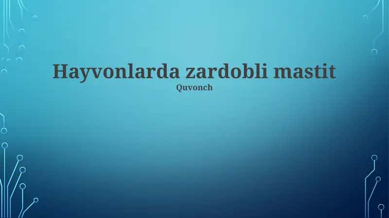 Hayvonlarda zardobli mastit