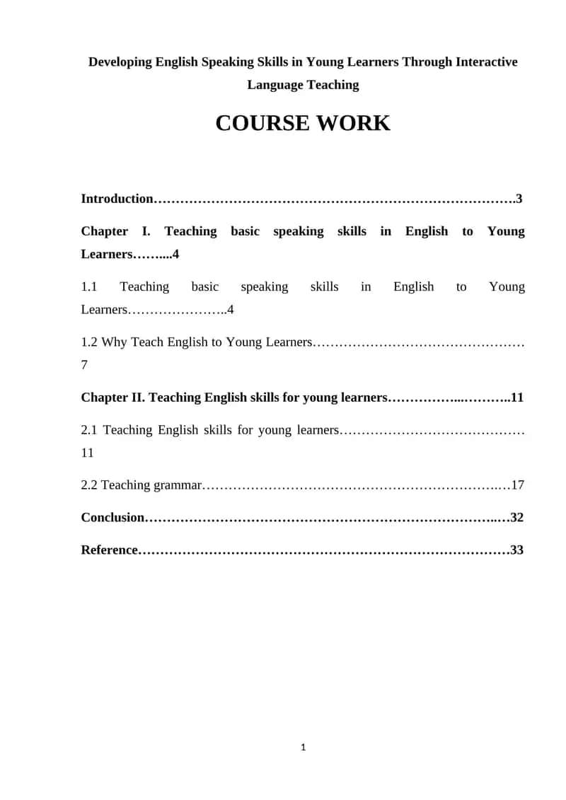 Developing English Speaking Skills in Young Learners Through Interactive Language Teaching