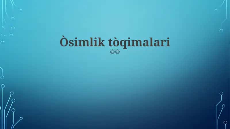 Òsimlik tòqimalari