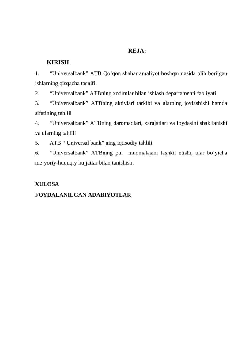 Universalbank ATB Qo‘qon shahar amaliyot boshqarmasida