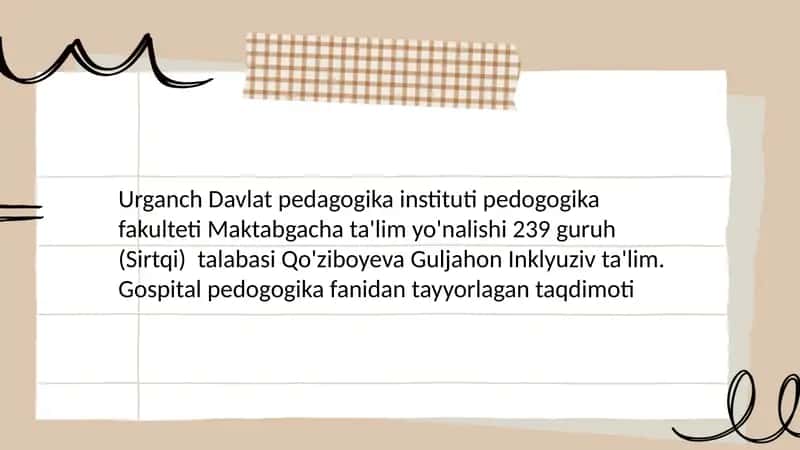 Anatomiya fanidan Nurmatova Nodira